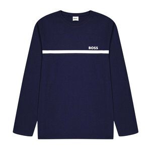 Boss Childrens/Kids Logo Long-Sleeved T-Shirt / Navy